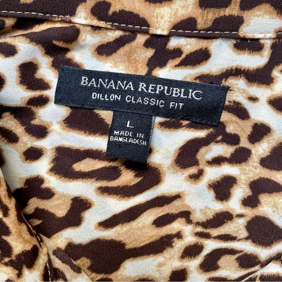 Banana Republic Dillon Classic Fit Buttondown Shirt in Animal/Leopard Print - Picture 12 of 13